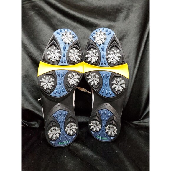 Footjoy Golf Shoes 7.5 M Extra Comfort Sneakers White Leather 98530 W/Accessory - Picture 9 of 11